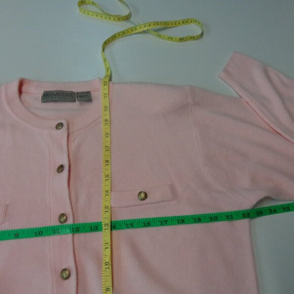 Signature Expressions Size Large Pink Cardigan (Possibly Vintage) - Picture 7 of 8